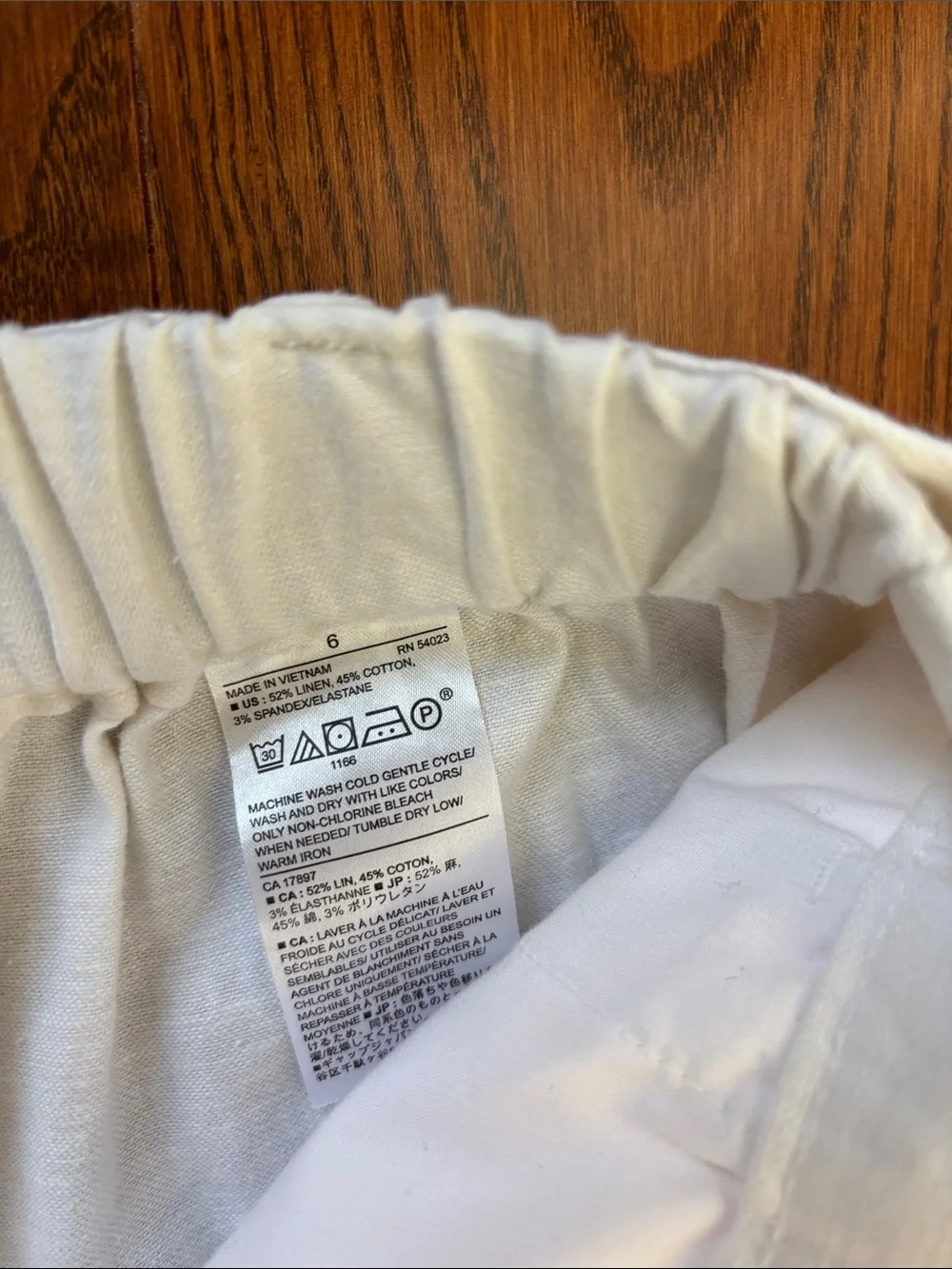 Banana Republic White Linen-Blend Wide Leg Capris